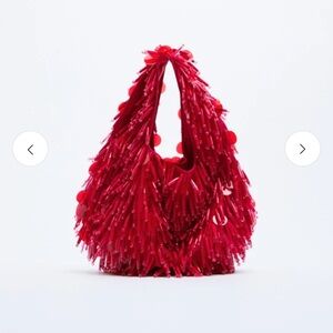 ZARA Specials Red Sequin Bag